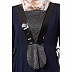 Designer abaya with sequins work- Navy Blue Designer abaya with sequins work- Navy Blue